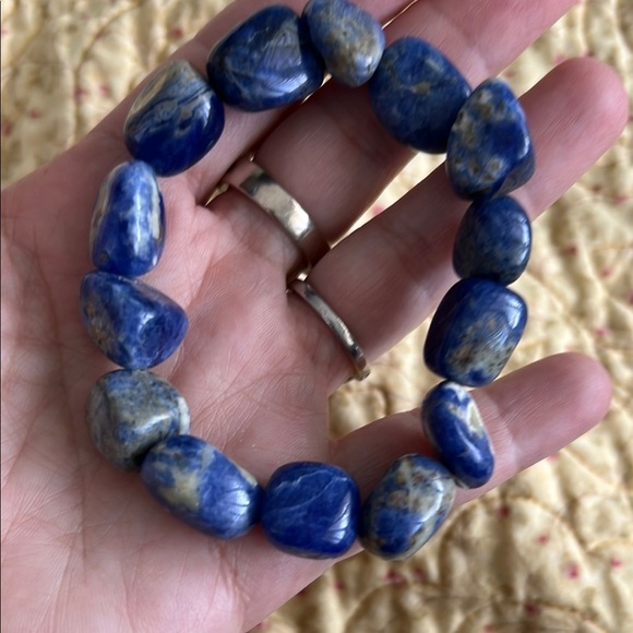 Blue Stone Beaded Bracelet - Picture 4 of 6
